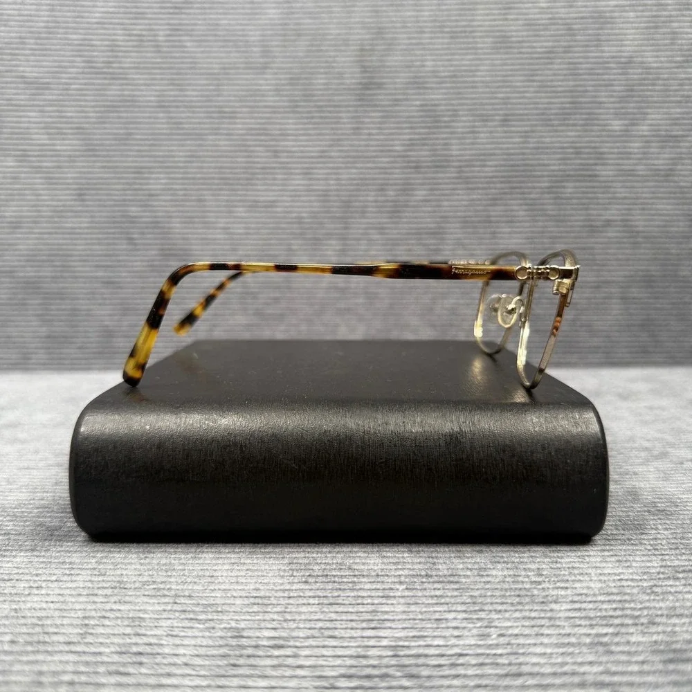 Salvatore Ferragamo SF2170 017 Browline Eyeglasses Gold Tortoise 52-18-145 Italy